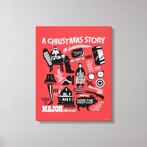 A Christmas Story Icons Graphic Canvas Print