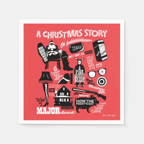 A Christmas Story Icons Graphic Napkins