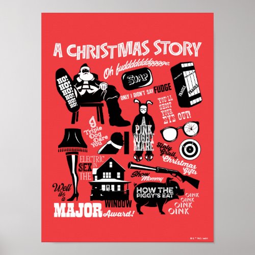 A Christmas Story Icons Graphic Poster