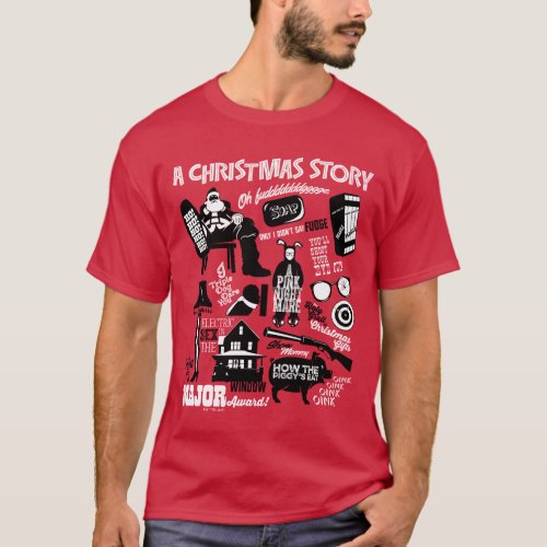 A Christmas Story Icons Graphic T_Shirt