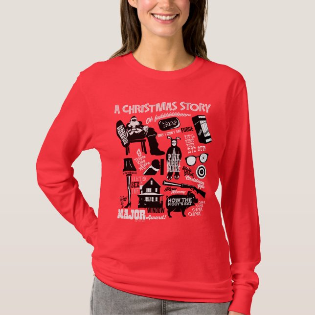 A Christmas Story Icons Graphic T-Shirt (Front)
