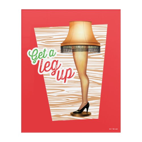 A Christmas Story Lamp  Get a Leg Up Acrylic Print