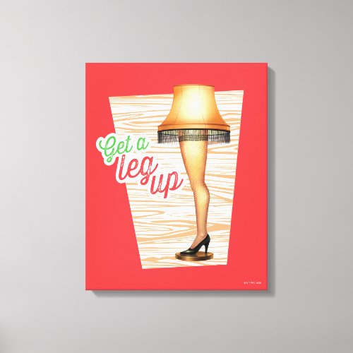 A Christmas Story Lamp  Get a Leg Up Canvas Print