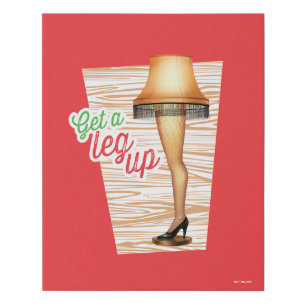 A Christmas Story Lamp Get a Leg Up Faux Canvas Print