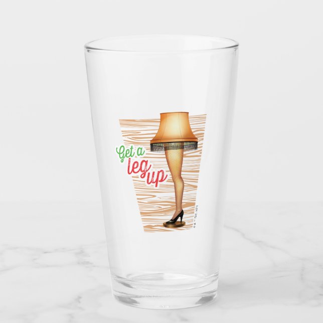 A Christmas Story Lamp | Get a Leg Up Glass (Front)