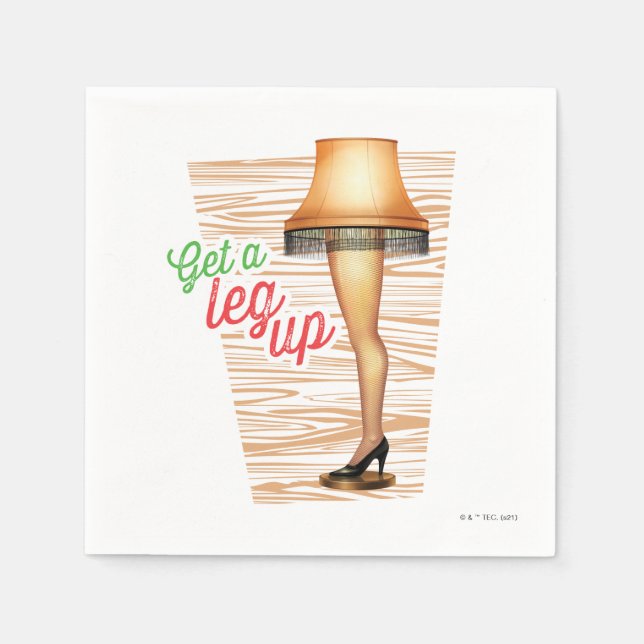 A Christmas Story Lamp | Get a Leg Up Napkins (Front)
