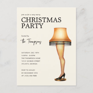 A Christmas Story Leg Lamp | Christmas Party  Holiday Postcard