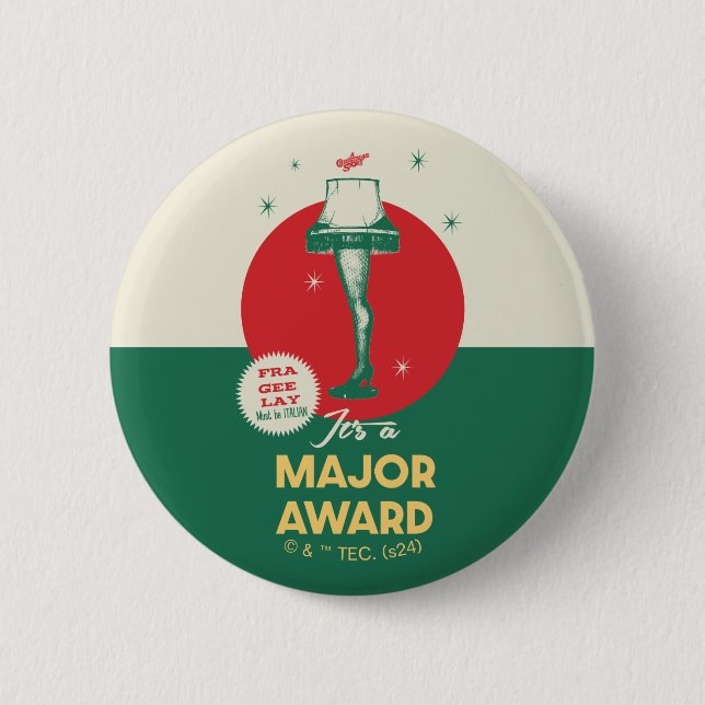 A Christmas Story | Leg Lamp Major Award Button (Front)