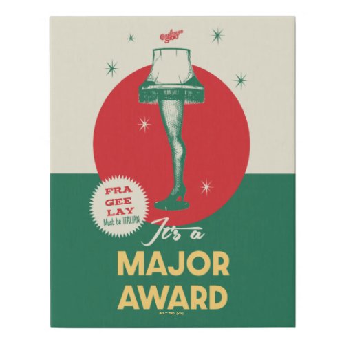 A Christmas Story  Leg Lamp Major Award Faux Canvas Print