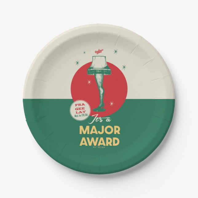 A Christmas Story | Leg Lamp Major Award Paper Plates (Front)