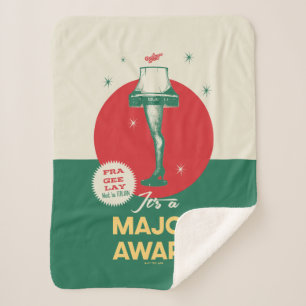 A Christmas Story Leg Lamp Major Award Sherpa Blanket