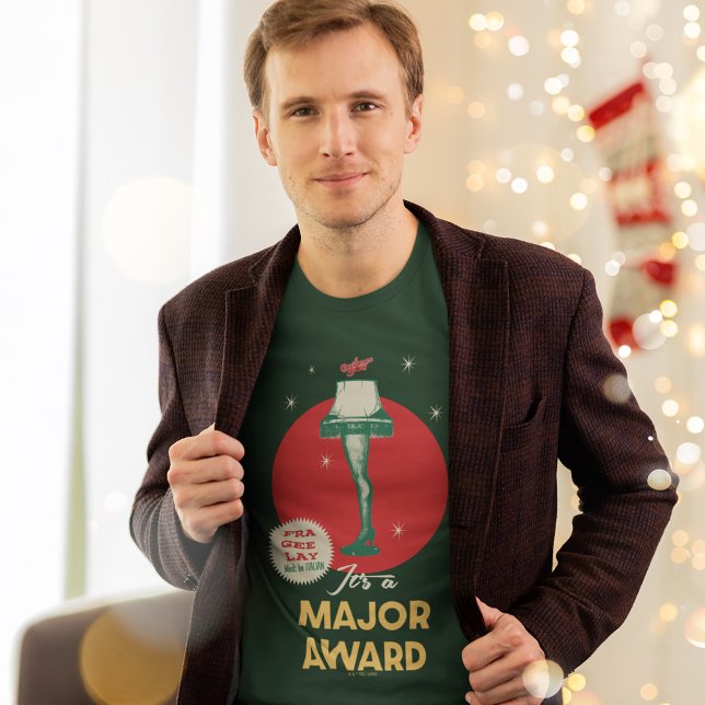 A Christmas Story | Leg Lamp Major Award T-Shirt (Person wearing t-shirt)