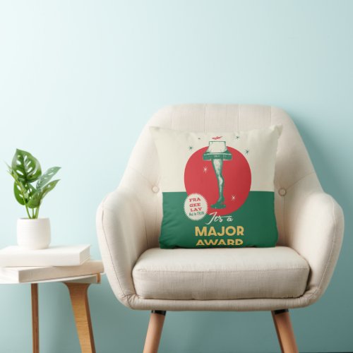 A Christmas Story  Leg Lamp Major Award Throw Pillow