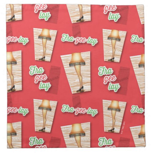 A Christmas Story  Leg Lamp Pattern Cloth Napkin