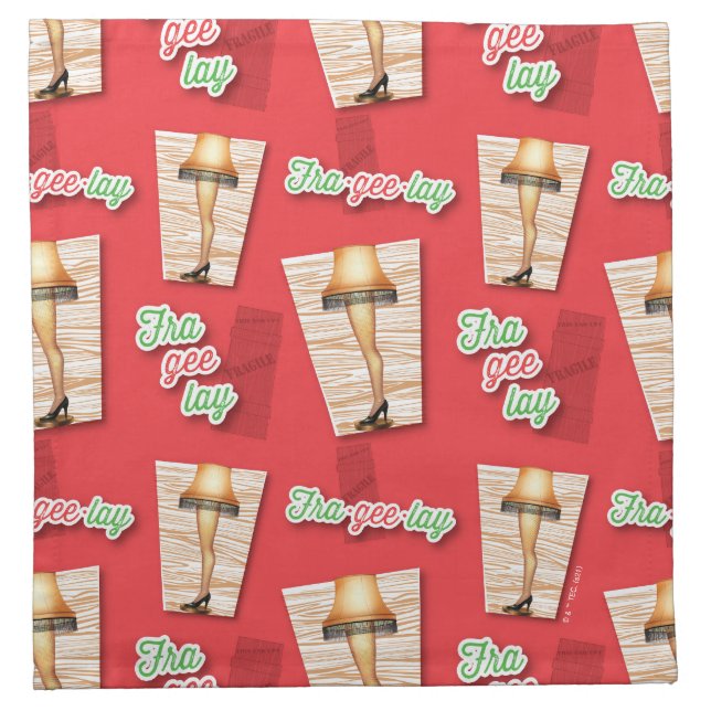 A Christmas Story | Leg Lamp Pattern Cloth Napkin (Front)