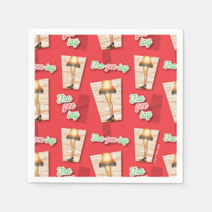 A Christmas Story Leg Lamp Pattern Napkins
