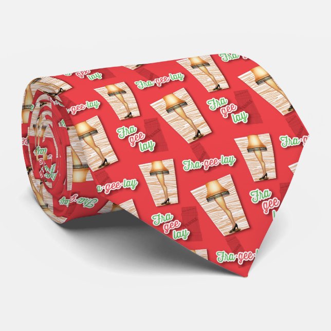 A Christmas Story | Leg Lamp Pattern Neck Tie (Rolled)
