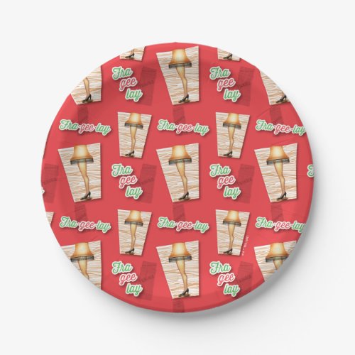 A Christmas Story  Leg Lamp Pattern Paper Plates