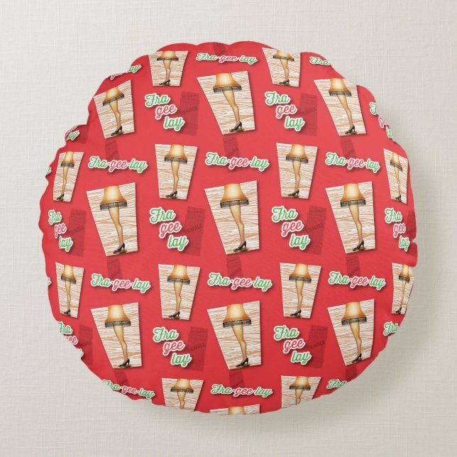 A Christmas Story | Leg Lamp Pattern Round Pillow (Front)