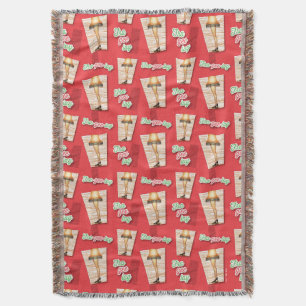 A Christmas Story Leg Lamp Pattern Throw Blanket