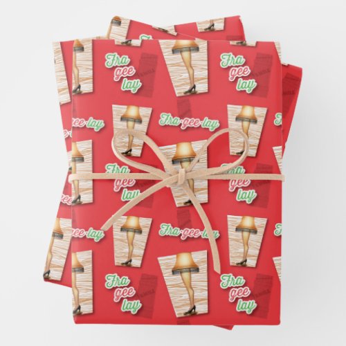 A Christmas Story  Leg Lamp Pattern Wrapping Paper Sheets