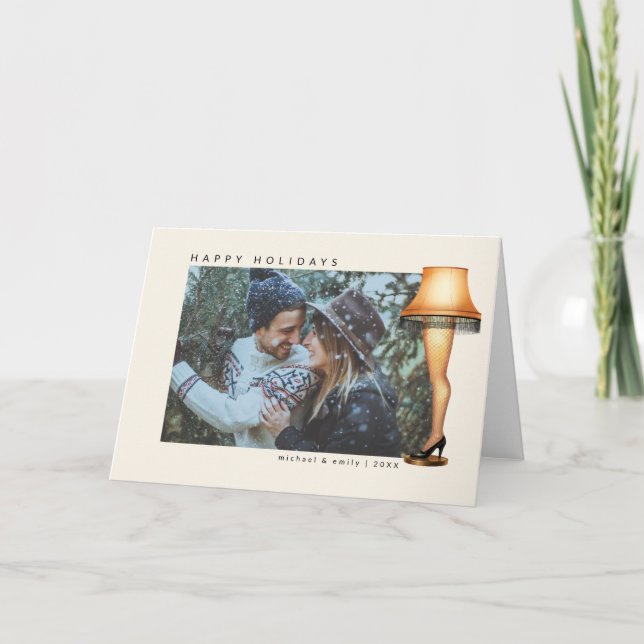 A Christmas Story Leg Lamp | Photo  Holiday Card (Front)