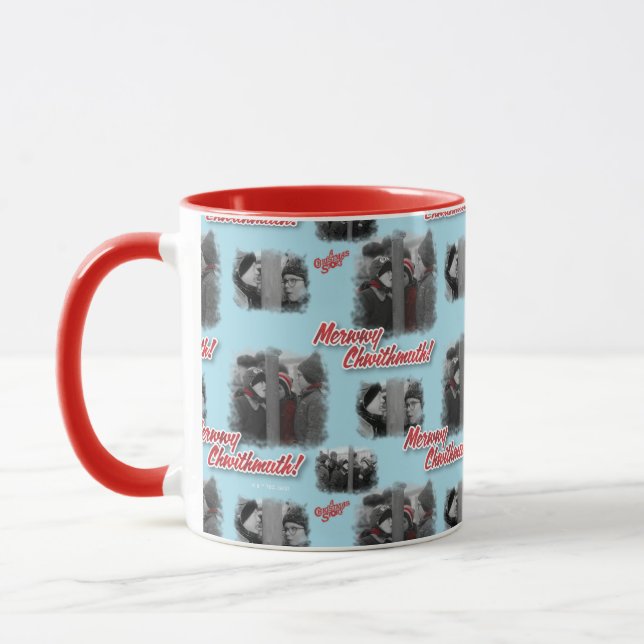 A Christmas Story | Merry Chwithmuth Pattern Mug (Left)
