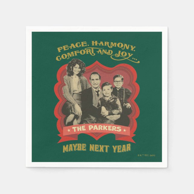 A Christmas Story | Peace, Harmony, Comfort & Joy Napkins (Front)