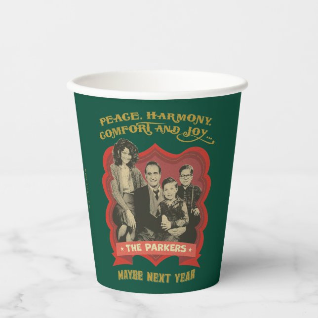 A Christmas Story | Peace, Harmony, Comfort & Joy Paper Cups (Front)