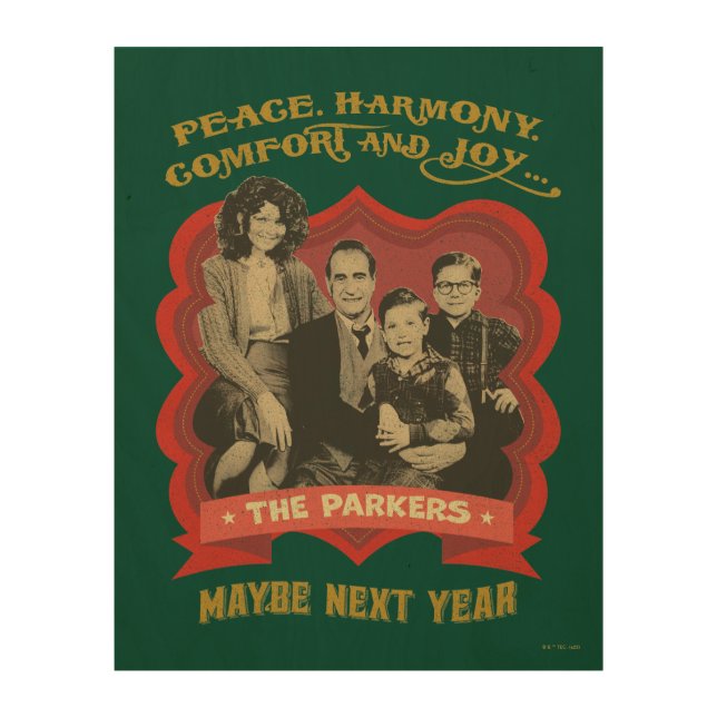 A Christmas Story | Peace, Harmony, Comfort & Joy Wood Wall Art (Front)