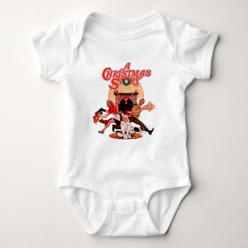 A Christmas Story Poster Art Baby Bodysuit