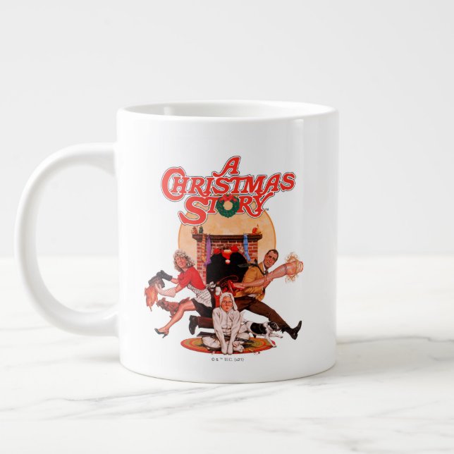 A Christmas Story Poster Art Giant Coffee Mug (Left)