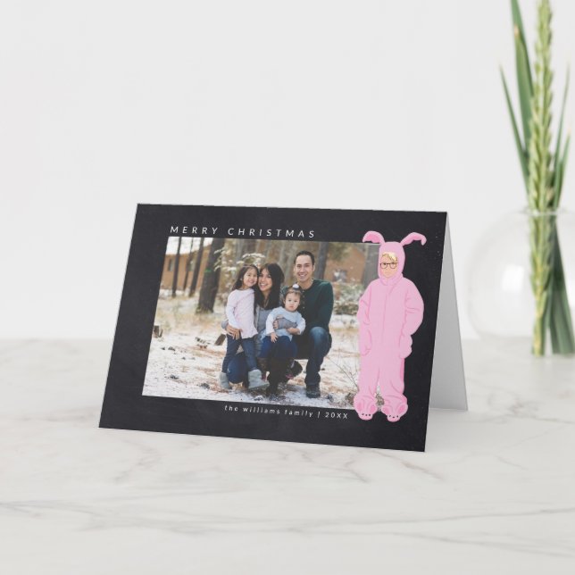 A Christmas Story | Ralphie Bunny Suit - Photo Holiday Card (Front)