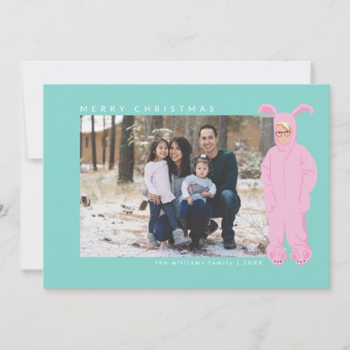 A Christmas Story  Ralphie Bunny Suit _ Photo Holiday Card