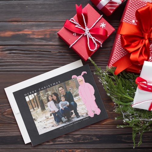 A Christmas Story  Ralphie Bunny Suit _ Photo Holiday Card