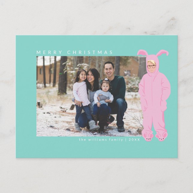 A Christmas Story | Ralphie Bunny Suit - Photo Holiday Postcard (Front)