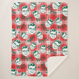 A Christmas Story Ralphie Plaid Pattern Sherpa Blanket