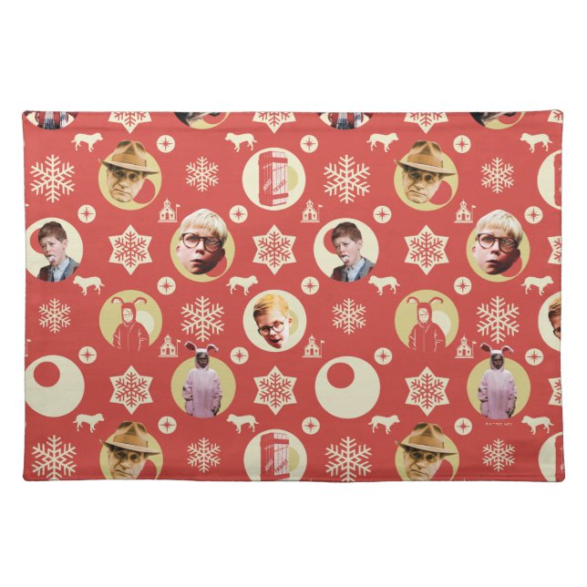 A Christmas Story Retro Snowflake Pattern Cloth Placemat (Front)