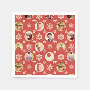 A Christmas Story Retro Snowflake Pattern Napkins