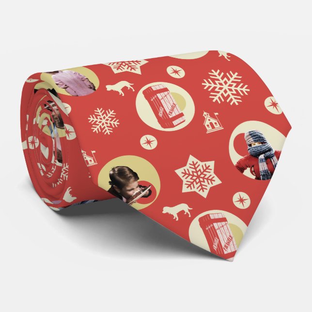A Christmas Story Retro Snowflake Pattern Neck Tie (Rolled)