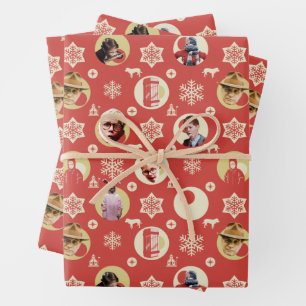 A Christmas Story Retro Snowflake Pattern Wrapping Paper Sheets