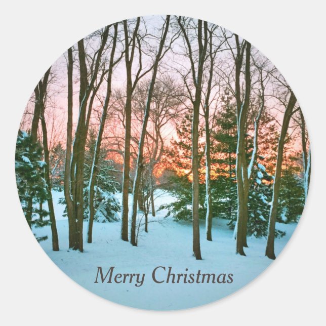 A Christmas Sunrise Envelope Stickers (Front)