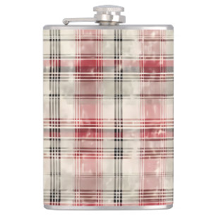 A Christmas Tartan Floral Design Series #15 Flask