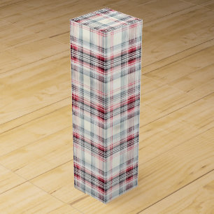 A Christmas Tartan Floral Design Series #24 Wine Box