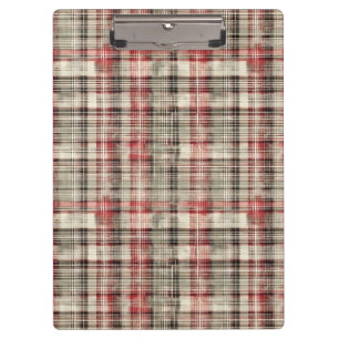 A Christmas Tartan Floral Design Series #2 Clipboard