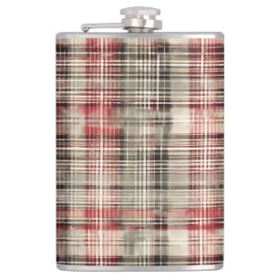 A Christmas Tartan Floral Design Series #2 Flask