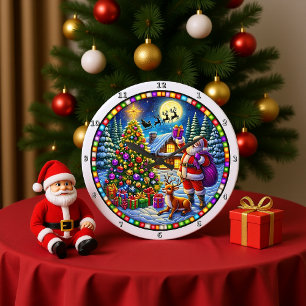 A Christmas-Themed Clock with Santa
