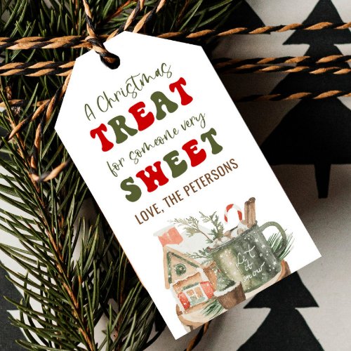 A Christmas Treat for Someone Very Sweet Favor Tag