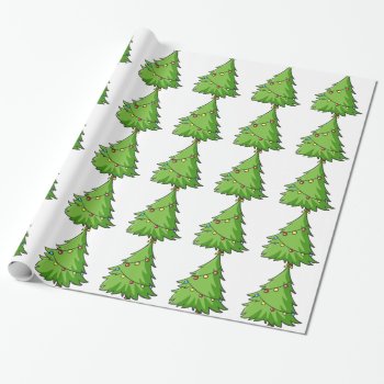 A Christmas Tree Wrapping Paper by GraphicsRF at Zazzle