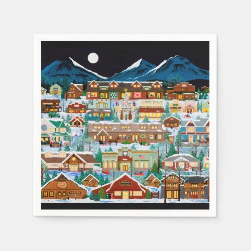 A Christmas Village Napkins